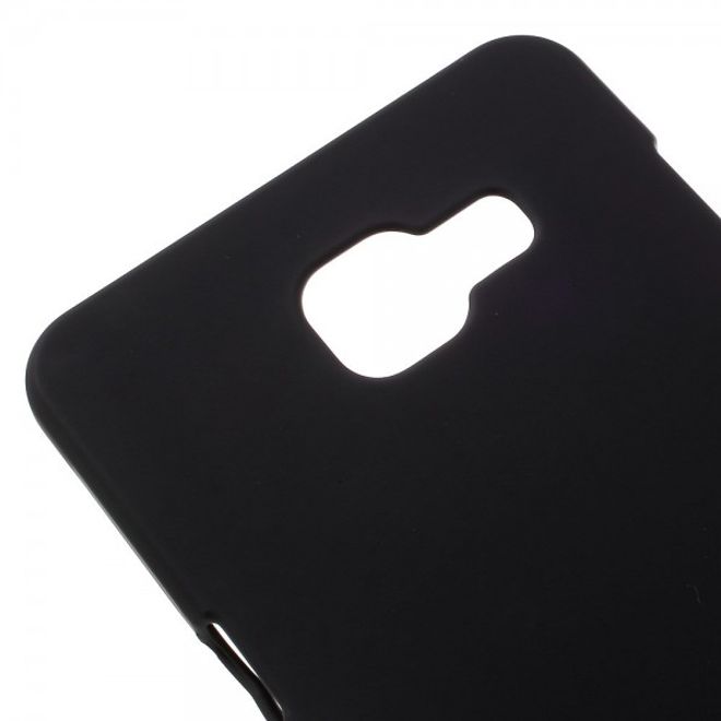 Samsung Galaxy A5 (2016) Gummierte Hart Plastik Case Hülle - schwarz