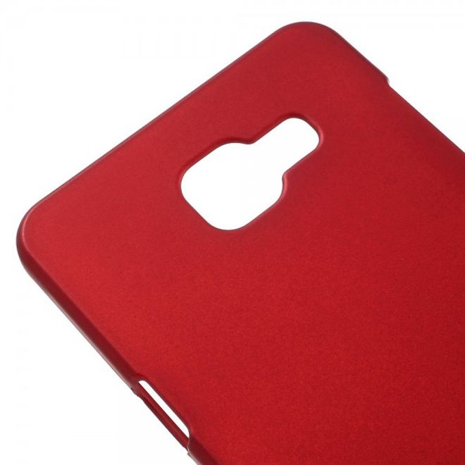 Samsung Galaxy A5 (2016) Gummierte Hart Plastik Case Hülle - rot