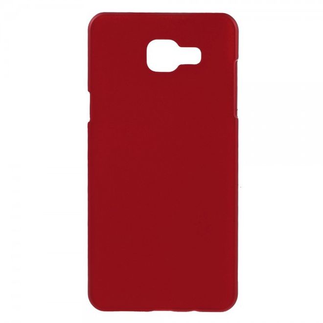 Samsung Galaxy A5 (2016) Gummierte Hart Plastik Case Hülle - rot