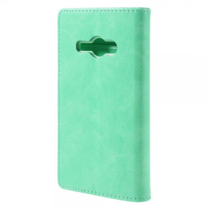 Goospery - Samsung Galaxy J1 Ace Hülle - Handy Bookcover - Bluemoon Diary Series - mint