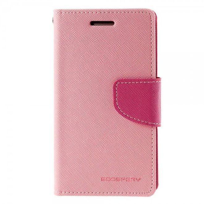 Goospery - Samsung Galaxy J1 (2015) Hülle - Handy Bookcover - Fancy Diary Series - rosa/pink