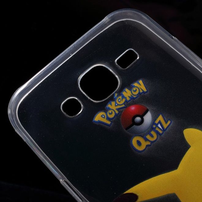 Samsung Galaxy J5 Elastische, dünne Plastik Cover Gummihülle mit Pokemon Pickachu