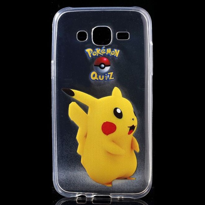 Samsung Galaxy J5 Elastische, dünne Plastik Cover Gummihülle mit Pokemon Pickachu
