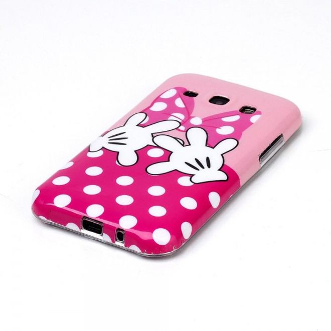 Samsung Galaxy J5 Elastische, sanfte Plastik Case Hülle mit Händen und weissen Punkten