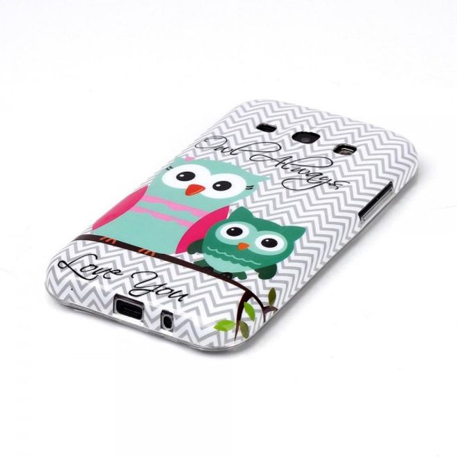 Samsung Galaxy J5 Elastische, sanfte Plastik Case Hülle mit süssen, kleinen Eulen