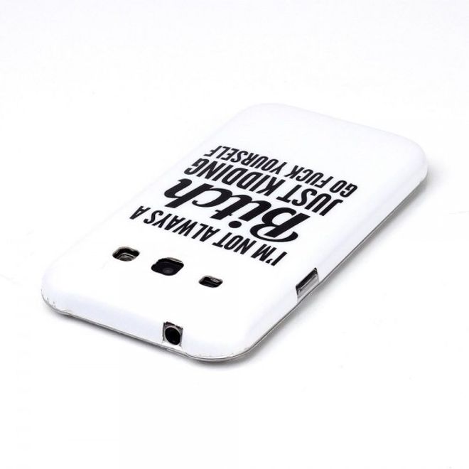 Samsung Galaxy J5 Elastische, sanfte Plastik Case Hülle mit englischem Schriftzug