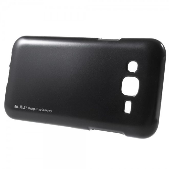 Goospery - Samsung Galaxy J5 (2015) Handy Hülle - TPU Soft Case - i Jelly Metal Series - navy