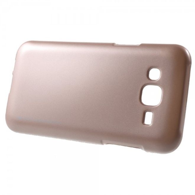 Goospery - Samsung Galaxy J5 (2015) Handy Hülle - TPU Soft Case - i Jelly Metal Series - rosegold