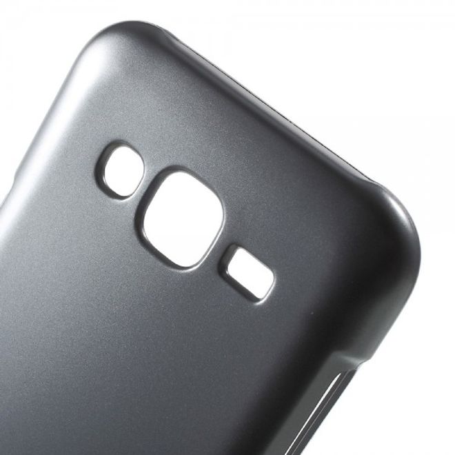 Goospery - Samsung Galaxy J5 (2015) Handy Hülle - TPU Soft Case - i Jelly Metal Series - grau