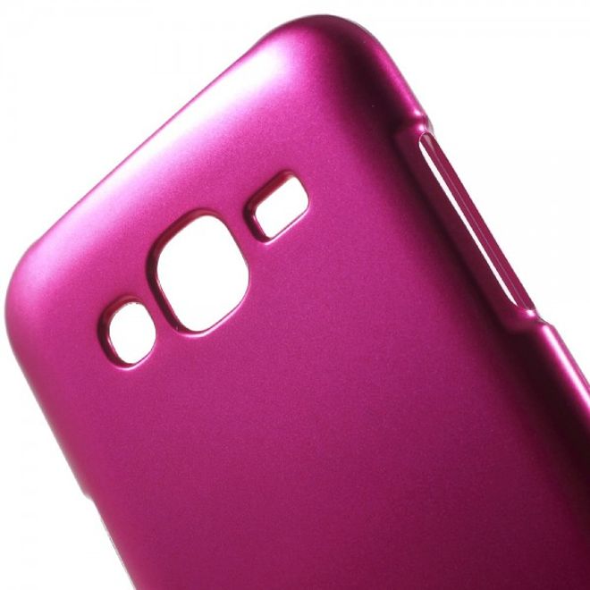 Goospery - Samsung Galaxy J5 (2015) Handy Hülle - TPU Soft Case - i Jelly Metal Series - pink