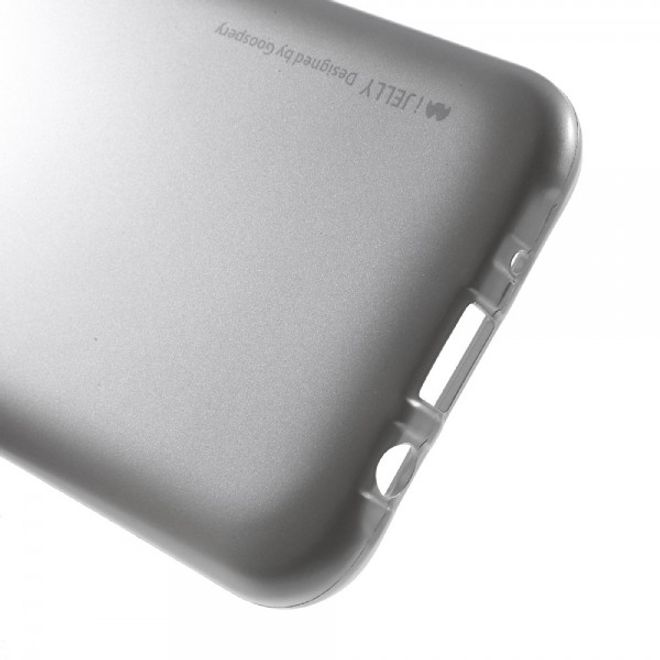 Goospery - Samsung Galaxy J5 (2015) Handy Hülle - TPU Soft Case - i Jelly Metal Series - silber