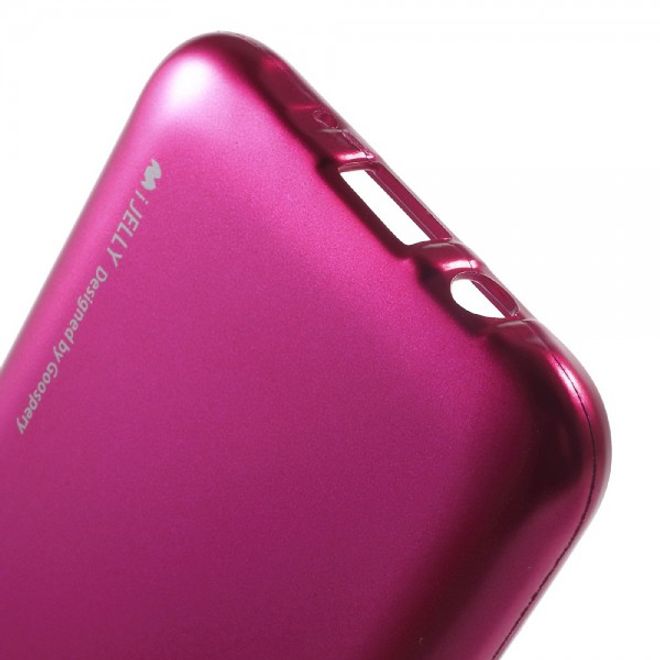 Goospery - Samsung Galaxy J5 (2015) Handy Hülle - TPU Soft Case - i Jelly Metal Series - pink