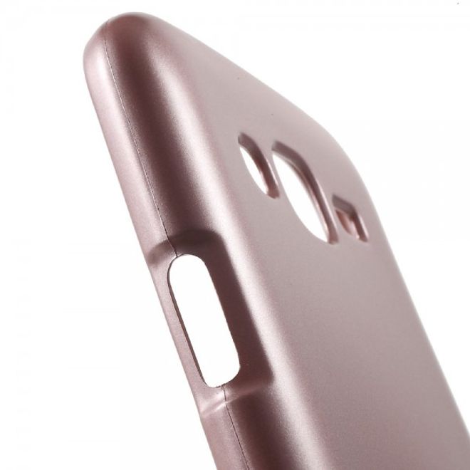 Goospery - Samsung Galaxy J5 (2015) Handy Hülle - TPU Soft Case - i Jelly Metal Series - rosegold