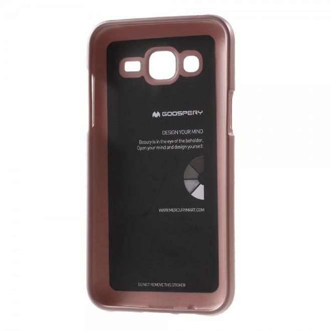 Goospery - Samsung Galaxy J5 (2015) Handy Hülle - TPU Soft Case - i Jelly Metal Series - rosegold