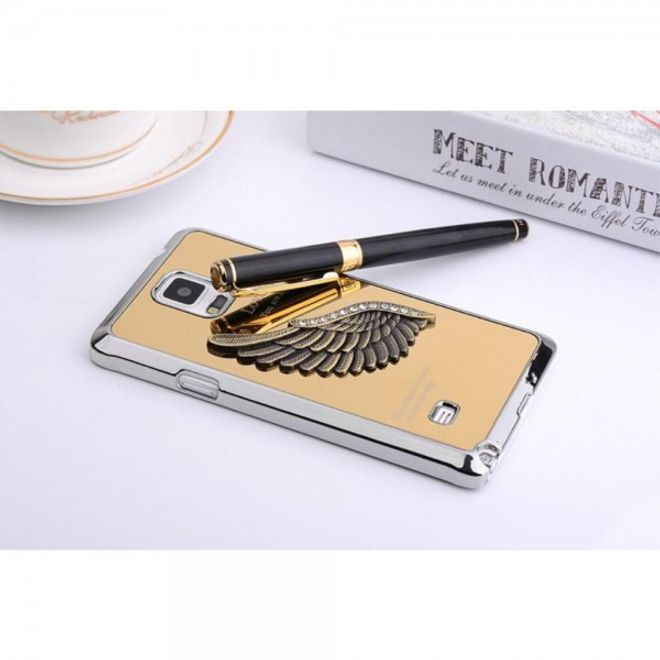 Samsung Galaxy Note 4 Hart Plastik Case mit metallenem Flügel - gold