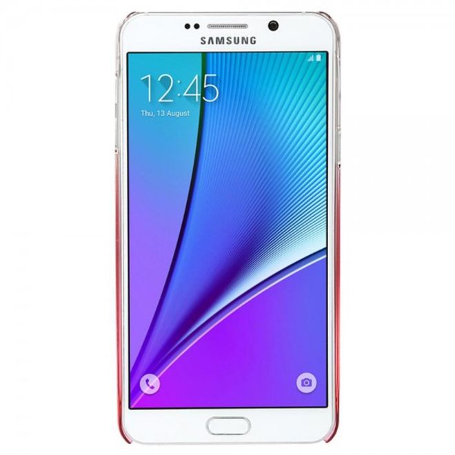 Samsung Galaxy Note 5 Hart Plastik Handy Case mit Farbverlauf von Baseus - transparent/pink