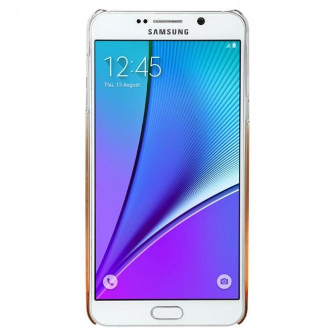 Samsung Galaxy Note 5 Hart Plastik Handy Case mit Farbverlauf von Baseus - transparent/gold