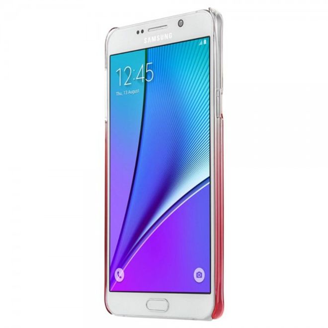Samsung Galaxy Note 5 Hart Plastik Handy Case mit Farbverlauf von Baseus - transparent/pink