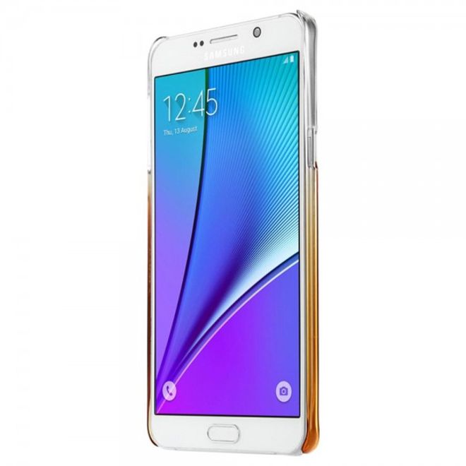 Samsung Galaxy Note 5 Hart Plastik Handy Case mit Farbverlauf von Baseus - transparent/gold