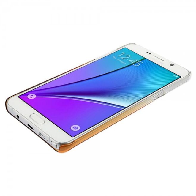Samsung Galaxy Note 5 Hart Plastik Handy Case mit Farbverlauf von Baseus - transparent/gold