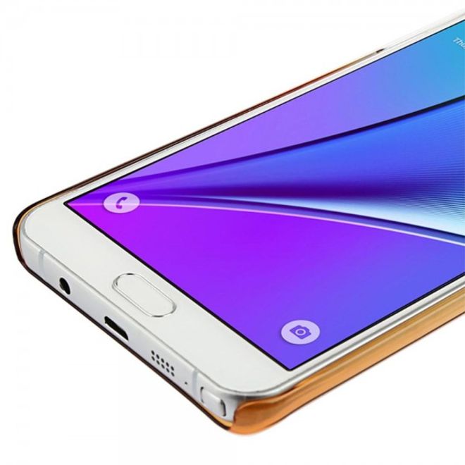 Samsung Galaxy Note 5 Hart Plastik Handy Case mit Farbverlauf von Baseus - transparent/gold