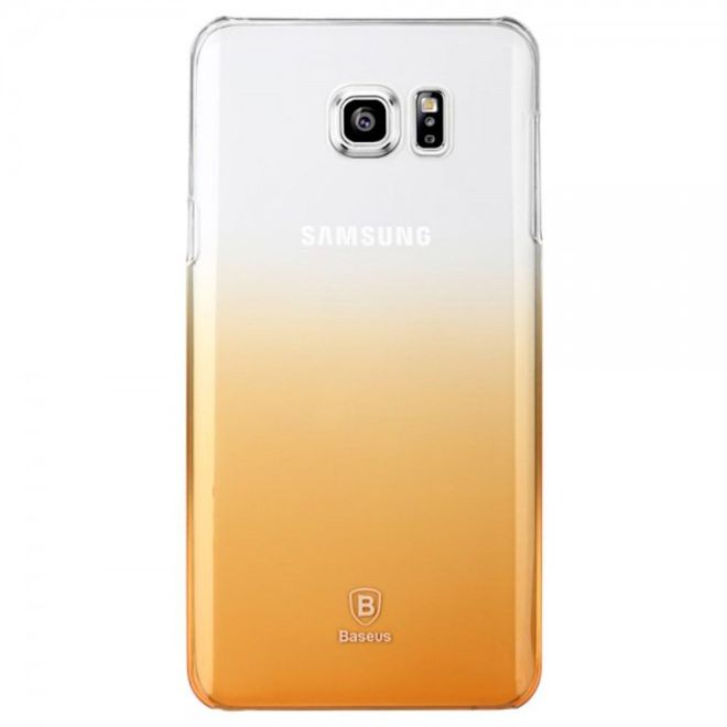 Samsung Galaxy Note 5 Hart Plastik Handy Case mit Farbverlauf von Baseus - transparent/gold