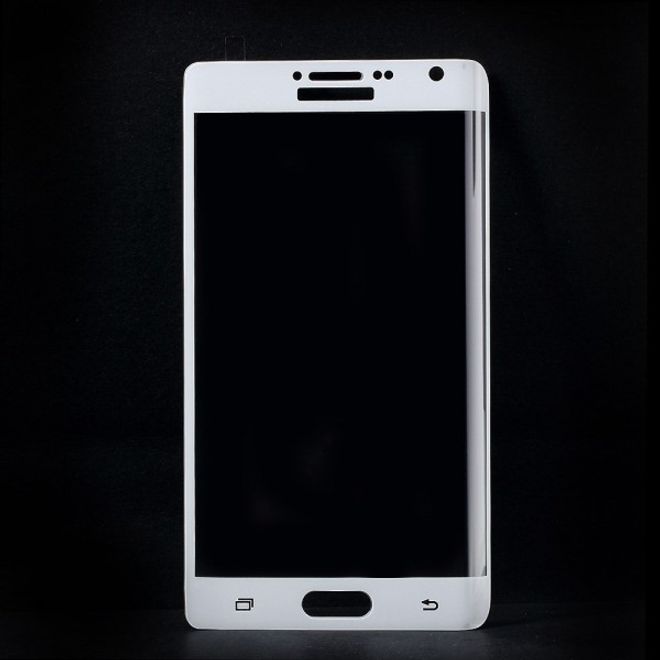 Samsung Galaxy Note Edge Schutzfolie aus gehärtetem Glas (deckt das ganze Display ab) - weiss