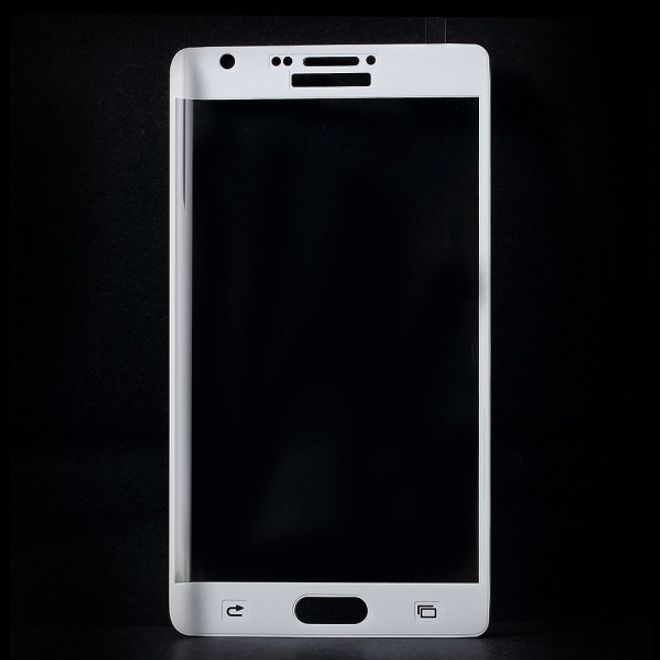 Samsung Galaxy Note Edge Schutzfolie aus gehärtetem Glas (deckt das ganze Display ab) - weiss