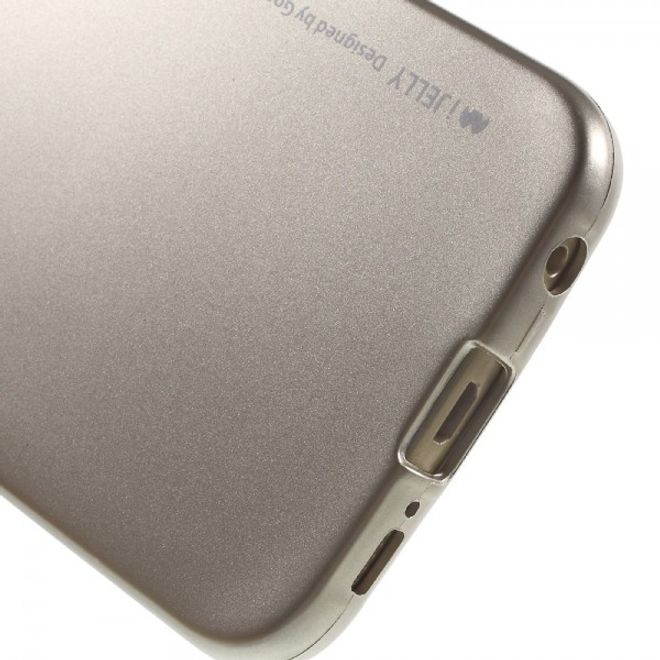 Goospery - Galaxy S6 Edge Handy Hülle - TPU Soft Case - i Jelly Metal Series - gold