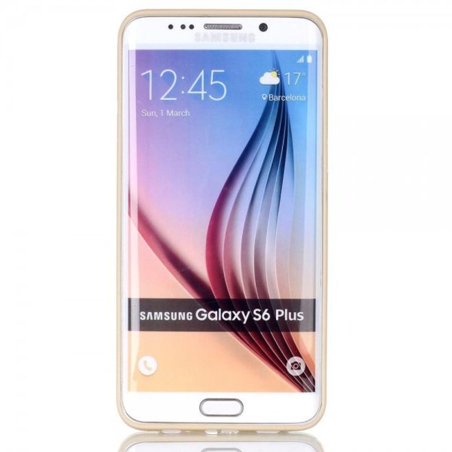 Galaxy S6 Edge Plus Elastische, solide Plastik Case Hülle - champagnerfarben