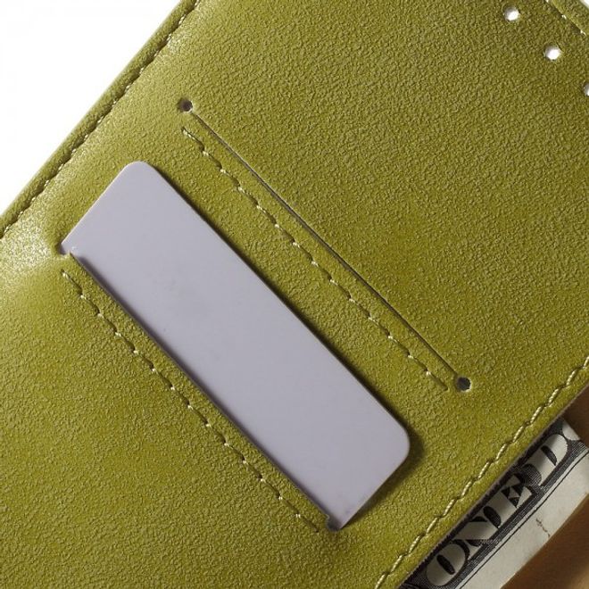 Galaxy S6 Edge Plus Golden Phoenix Echtleder Cover Hülle mit Standfunktion - grün