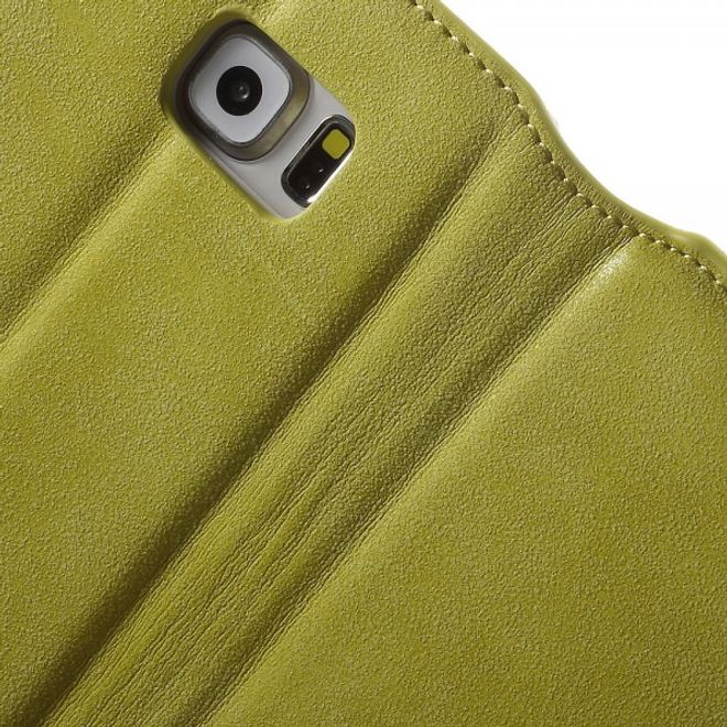Galaxy S6 Edge Plus Golden Phoenix Echtleder Cover Hülle mit Standfunktion - grün