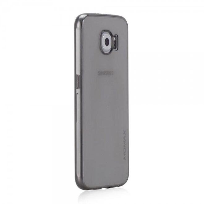 Samsung Galaxy S6 Ultradünne, elastische Plastik Case Hülle von Momax - transparent/schwarz