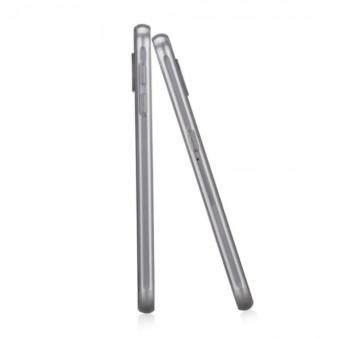 Samsung Galaxy S6 Ultradünne, elastische Plastik Case Hülle von Momax - transparent/schwarz