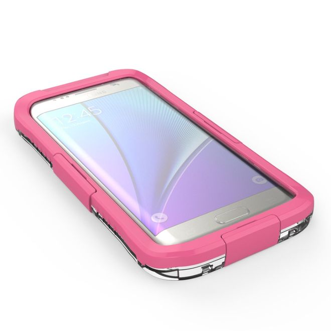 Samsung Galaxy S7 Edge Case - Hülle aus Plastik - bis 24 Stunden und bis max. 10m wasserdicht - pink