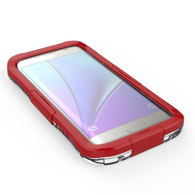 Samsung Galaxy S7 Edge Case - Hülle aus Plastik - bis 24 Stunden und bis max. 10m wasserdicht - rot