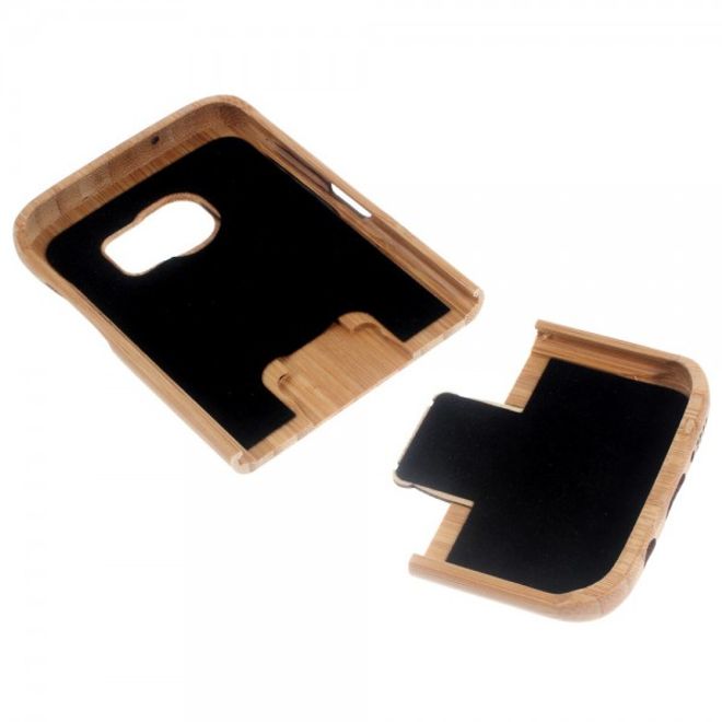 Samsung Galaxy S7 Edge Echtholz Case Hülle - khakifarben