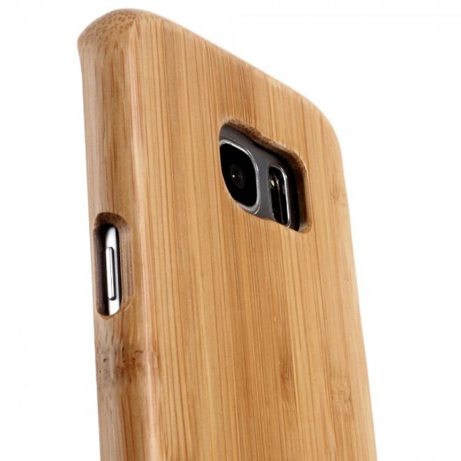 Samsung Galaxy S7 Edge Echtholz Case Hülle - khakifarben