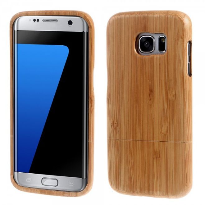 Samsung Galaxy S7 Edge Echtholz Case Hülle - khakifarben