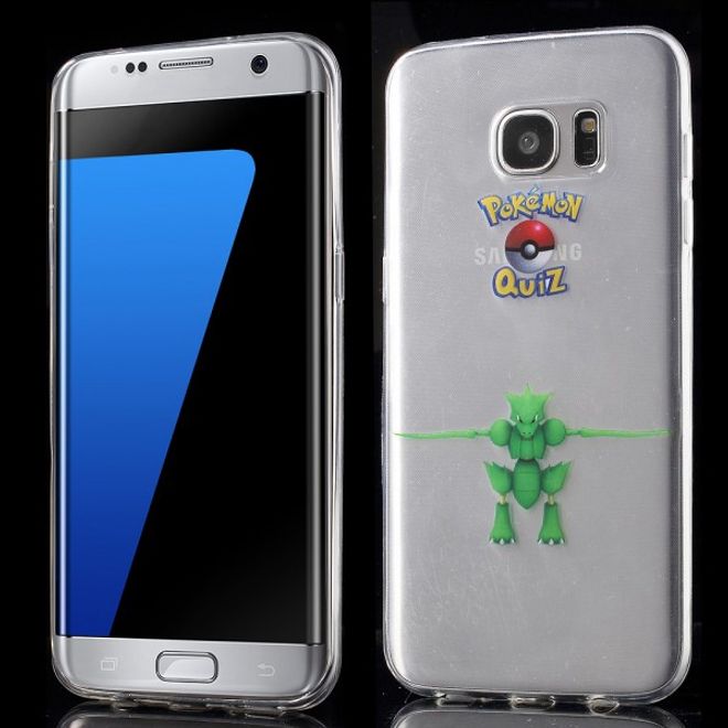 Samsung Galaxy S7 Edge Elastische, dünne Plastik Cover Gummihülle mit Pokemon Sichlor