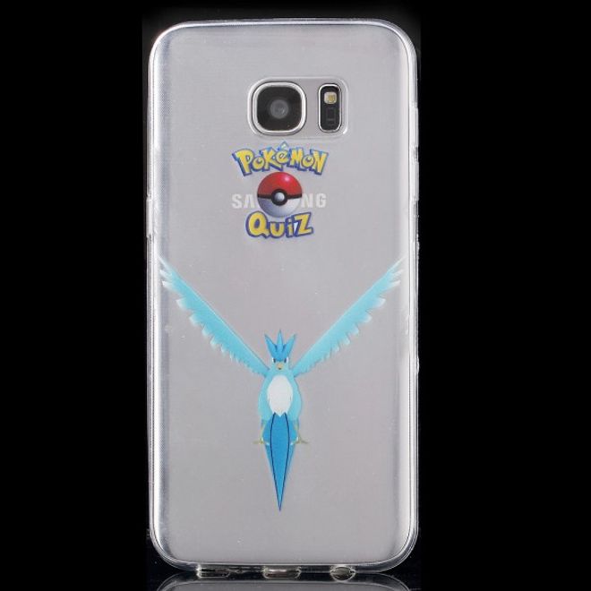 Samsung Galaxy S7 Edge Elastische, dünne Plastik Cover Gummihülle mit Pokemon Arktos