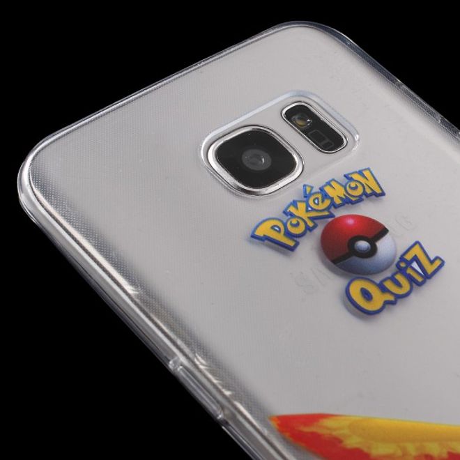 Samsung Galaxy S7 Edge Elastische, dünne Plastik Cover Gummihülle mit Pokemon Lavados