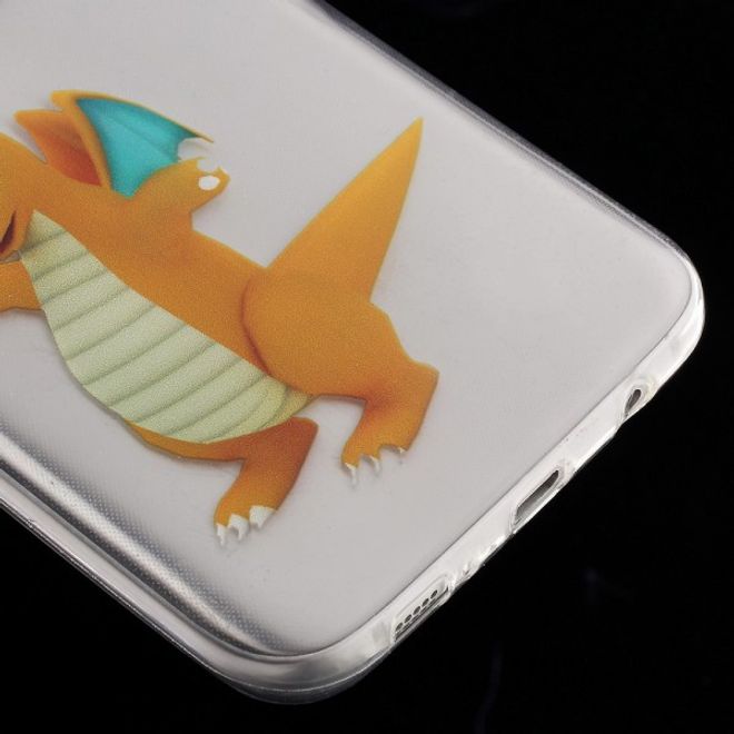 Samsung Galaxy S7 Edge Elastische, dünne Plastik Cover Gummihülle mit Pokemon Dragoran