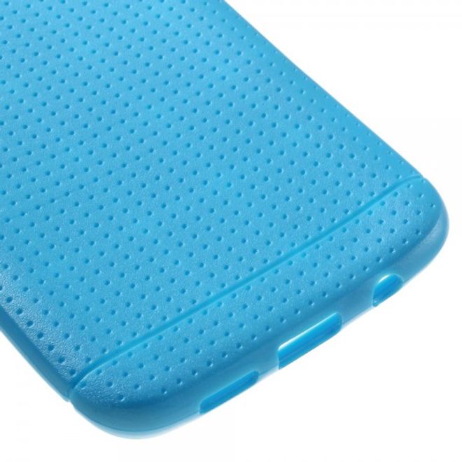 Samsung Galaxy S7 Edge Elastische, gepunktete Plastik Case Hülle - blau
