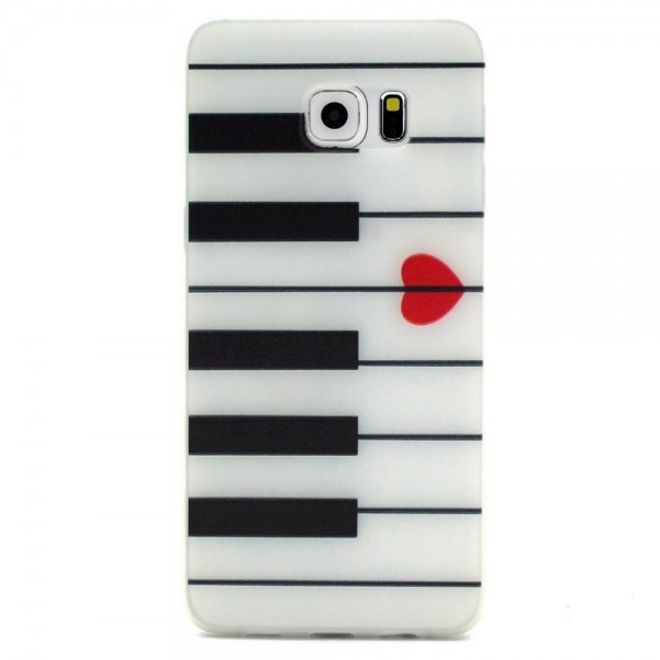 Samsung Galaxy S7 Edge Elastische, leuchtende Plastik Case Hülle mit Klaviertasten