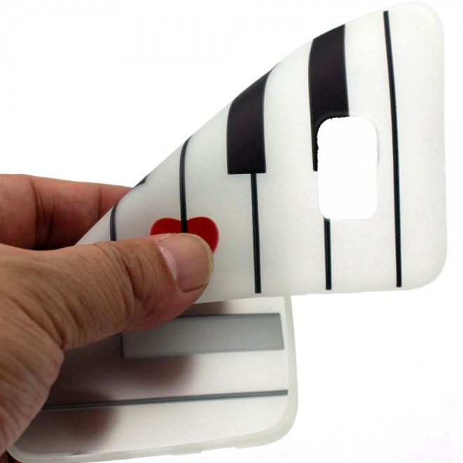 Samsung Galaxy S7 Edge Elastische, leuchtende Plastik Case Hülle mit Klaviertasten