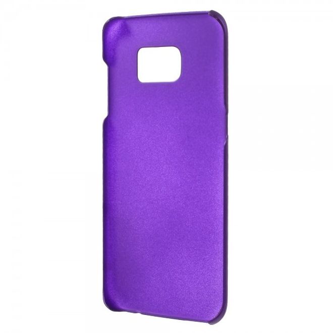Samsung Galaxy S7 Edge Gummierte Hart Plastik Case Handy Hülle - purpur