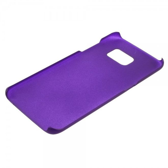 Samsung Galaxy S7 Edge Gummierte Hart Plastik Case Handy Hülle - purpur