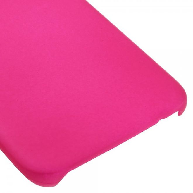 Samsung Galaxy S7 Edge Gummierte Hart Plastik Case Handy Hülle - rosa