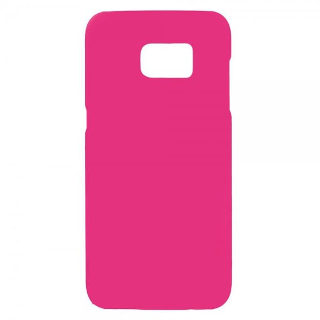 Samsung Galaxy S7 Edge Gummierte Hart Plastik Case Handy Hülle - rosa